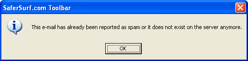 Report spam - Error